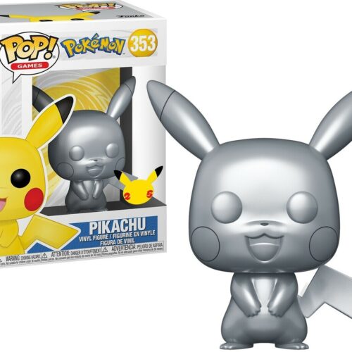 FUNKO POP! Games: Pokemon- Pikachu (Silver Metallic)