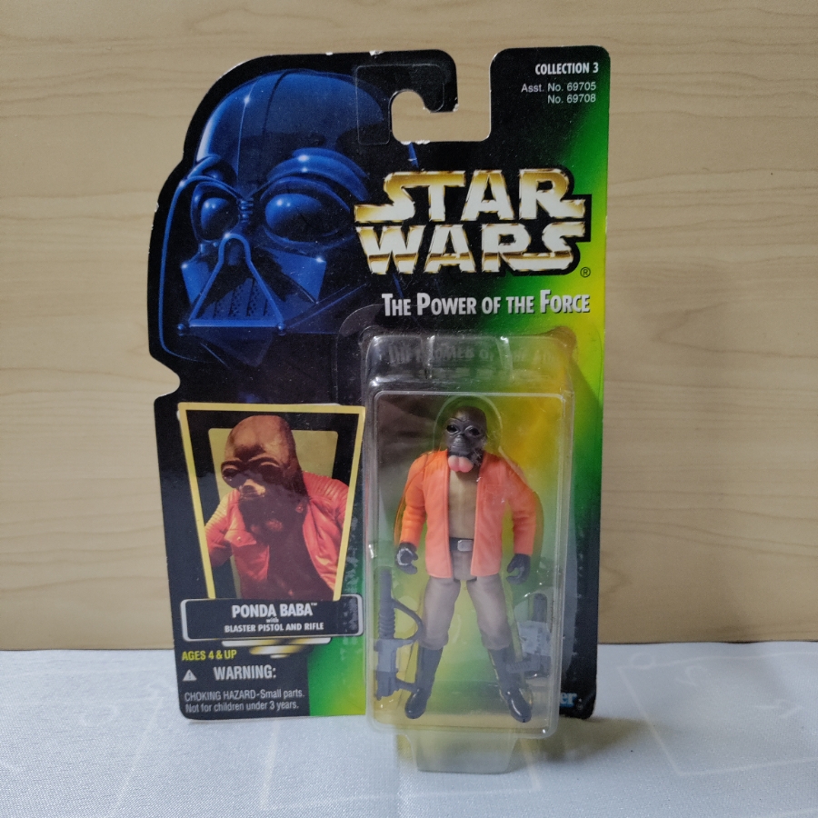 Kenner STAR WARS POWER OF THE FORCE PONDA BABA ACTION FIGURE Green Card 1996