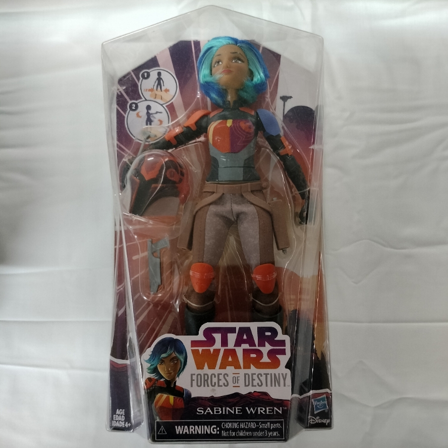 Star War Forces of Destiny Sabine Wren Action Adventure Figure Doll New