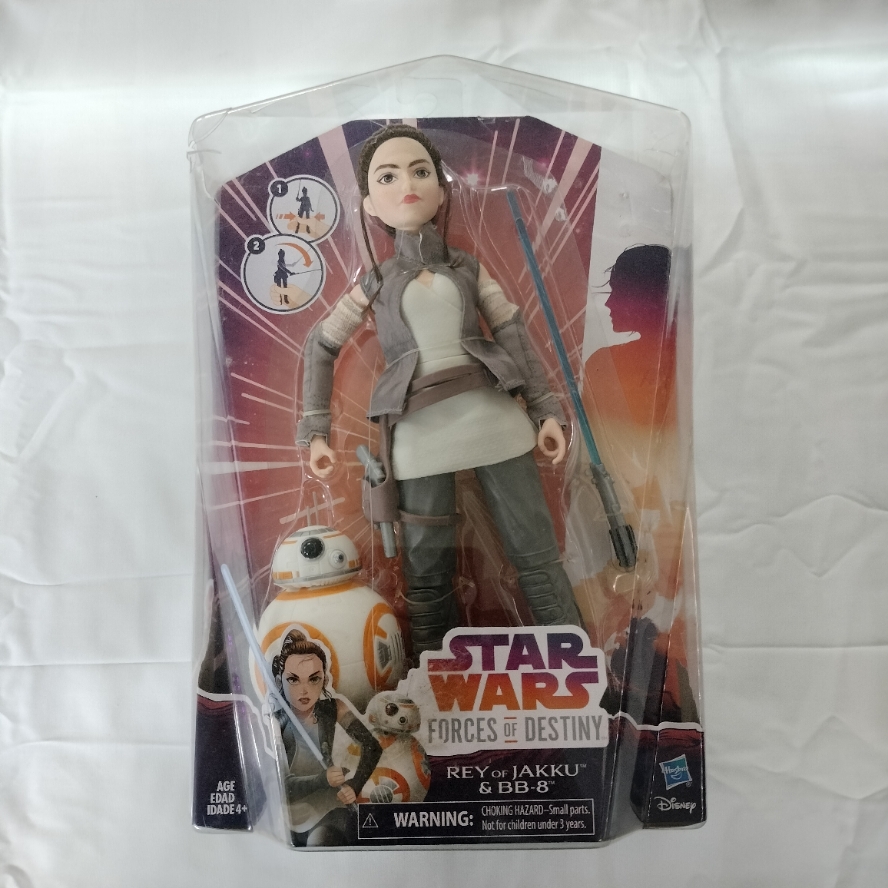 Star Wars Forces of Destiny Rey of Jakku & BB-8 Adventure Figure Doll Set