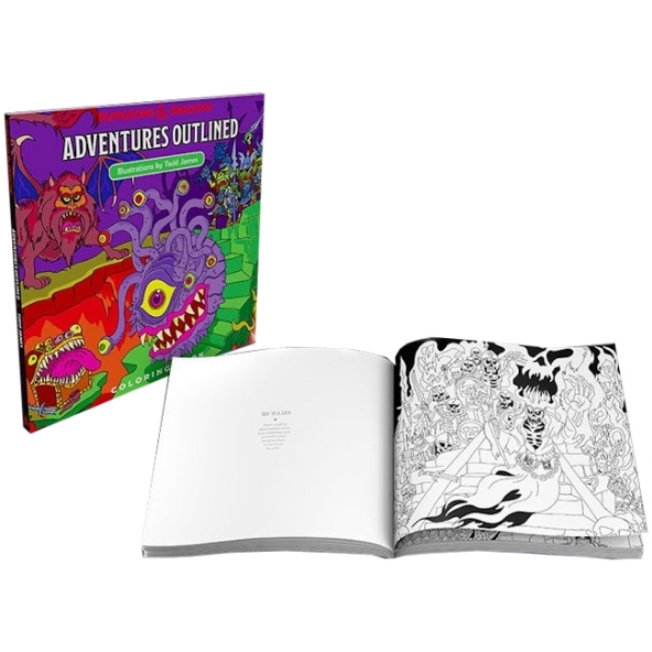 D&D Adventures Outlined Coloring Book