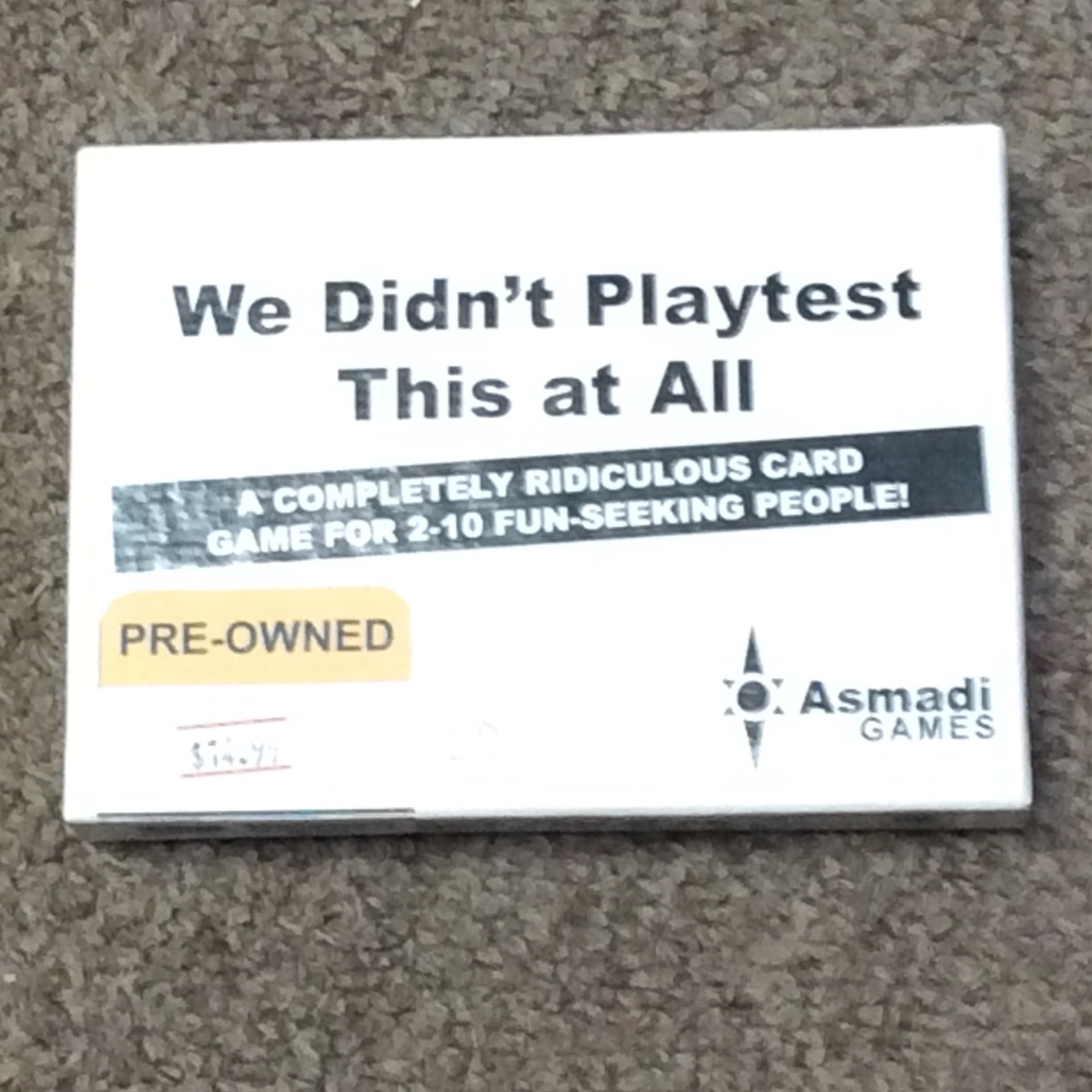 We Didn’t Play test This At All