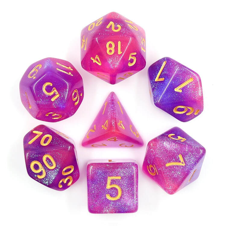 Briar Rose Aurora HDAR 01 Polyhedral Dice Set