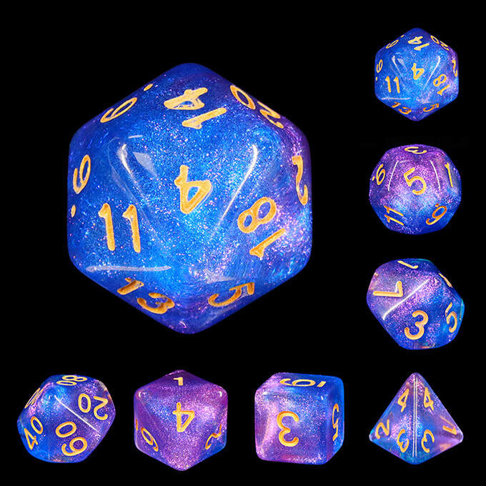 Secret Stars HDAR 37 Polyhedral Dice Set