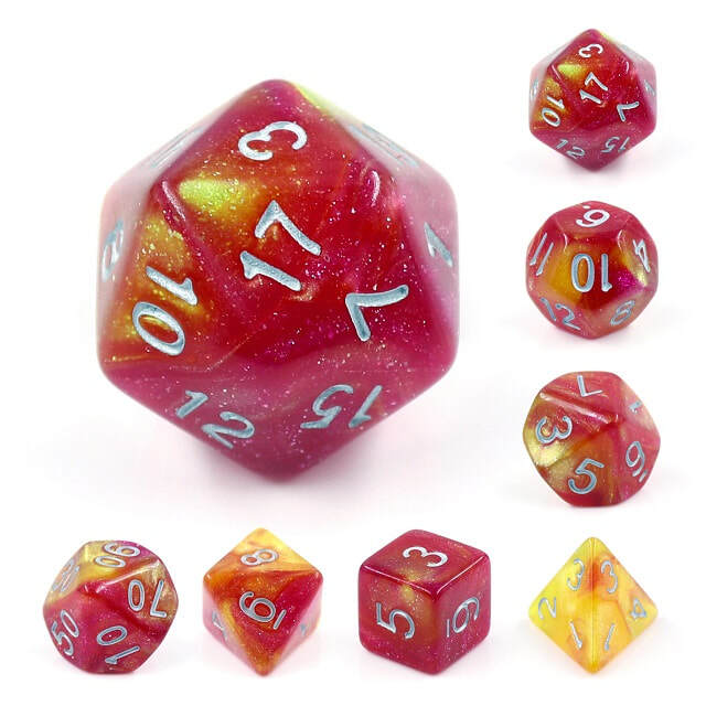 Solar Wind HDAR 18 Polyhedral Dice Set