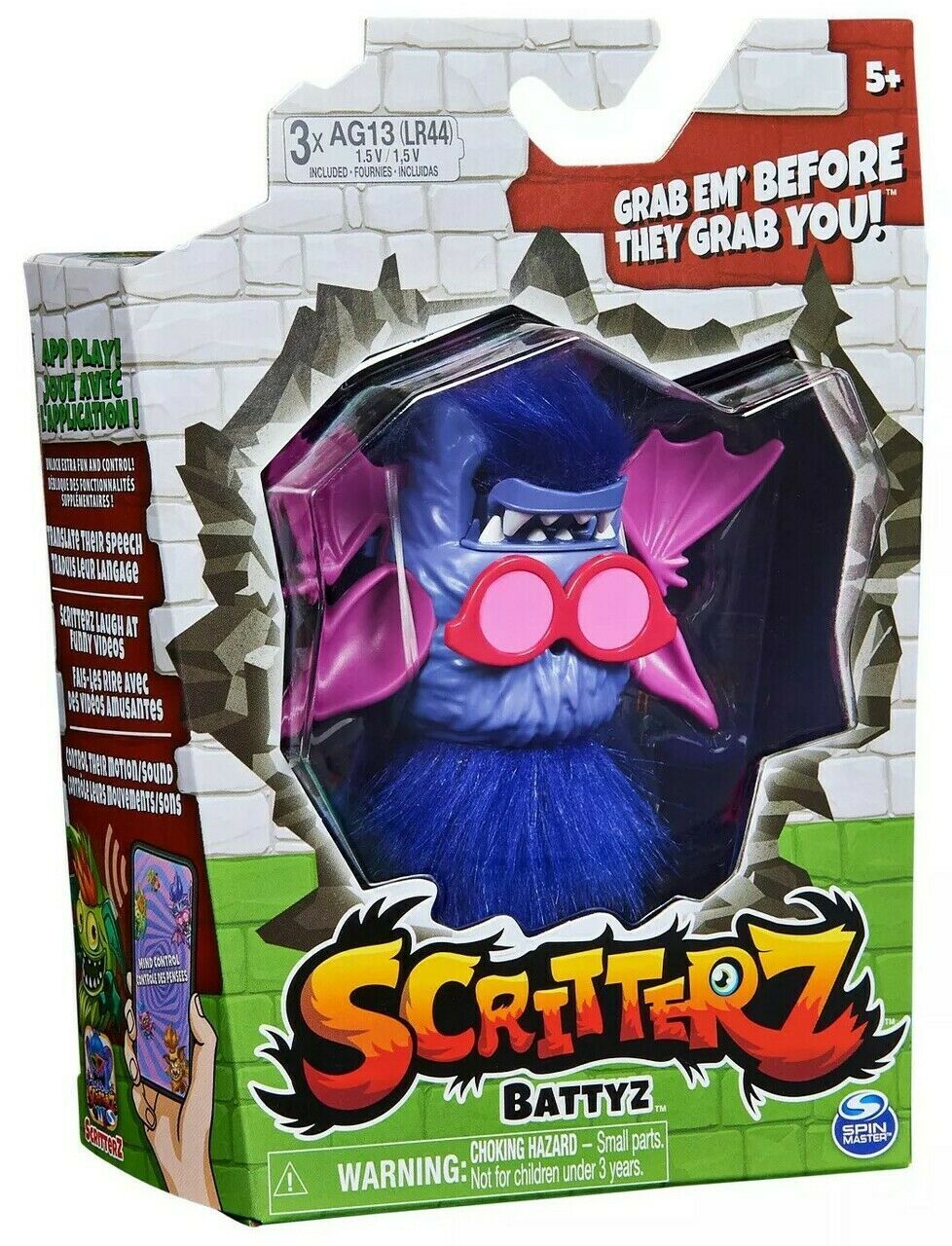 Scritterz, Battyz Interactive Collectible Jungle Creature Toy with Sounds