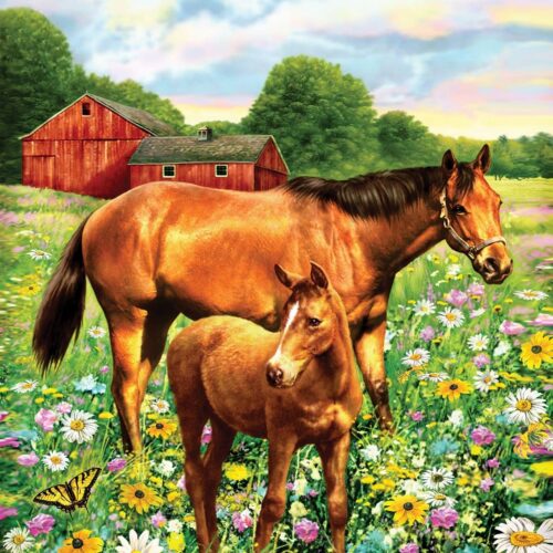 5142 Mare and Foal 500 pc Puzzle