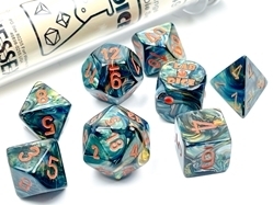 Chessex Lab Dice Lustrous Alpestris/orange