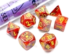 Chessex Lab Dice Vortex Underworld/yellow