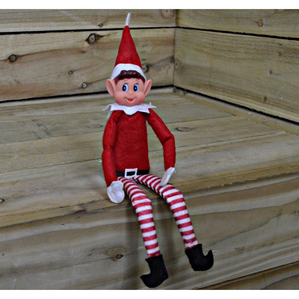 Long Leg Soft Body Vinyl Face Elf With Hat Tag