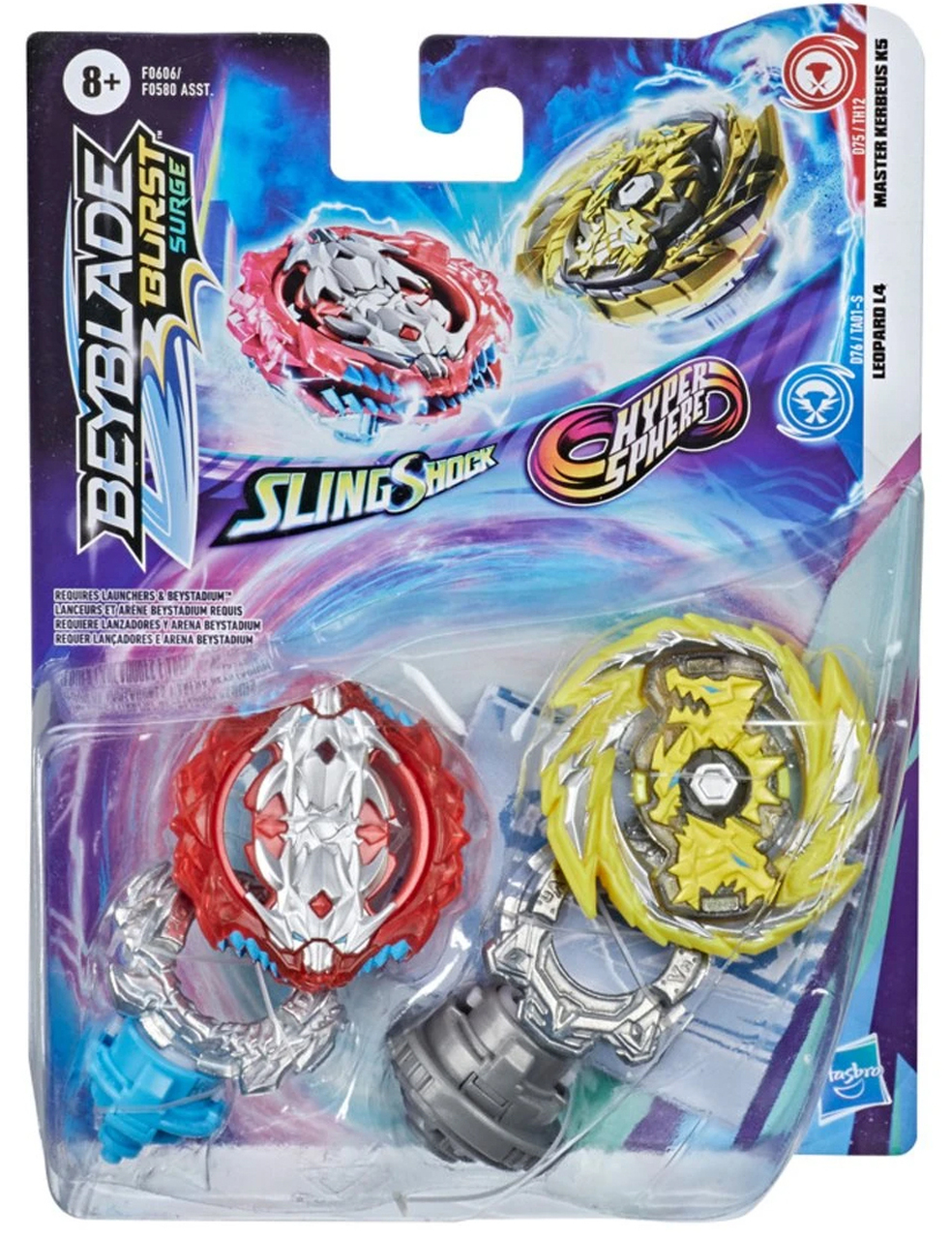 Beyblade Burst Surge Leopard vs Master Kerbeus K5