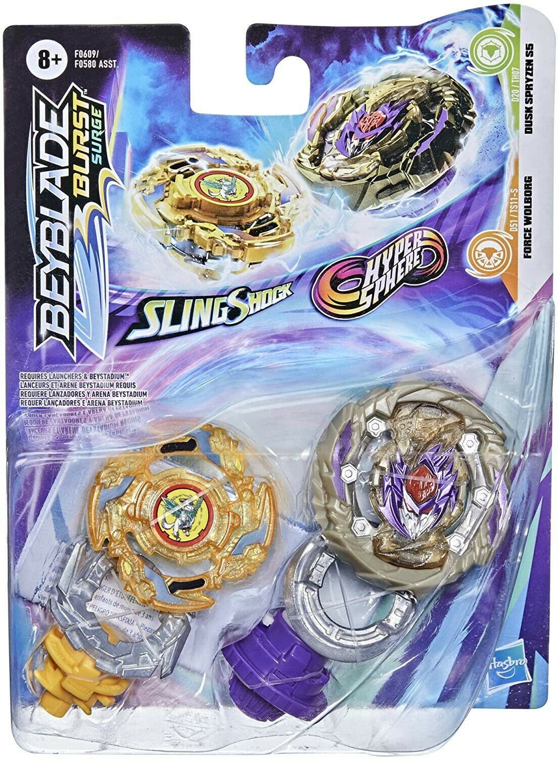 Beyblade Burst Force Wolborg vs Dusk Spryzen S5