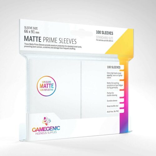 Game Genic GG1029 DP – Matte Prime Sleeves, White