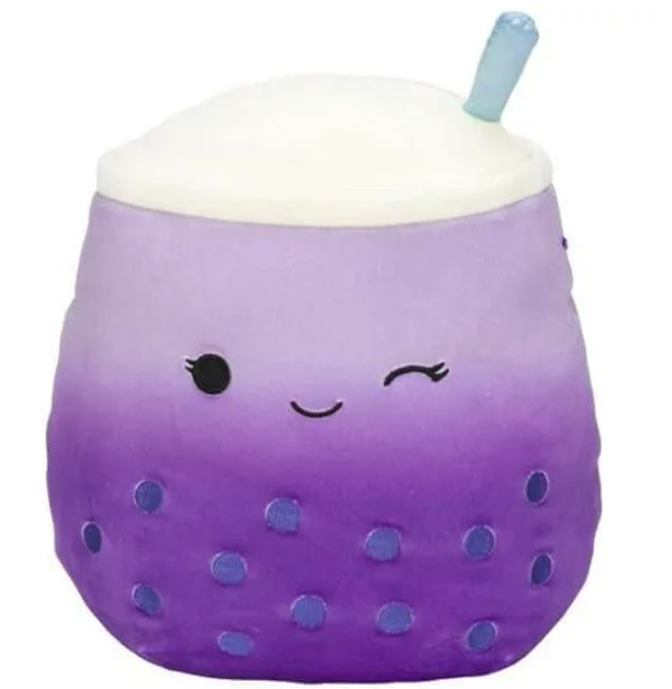 Squishmallows Kellytoy Boba Tea Squad 8" Poplina The Purple