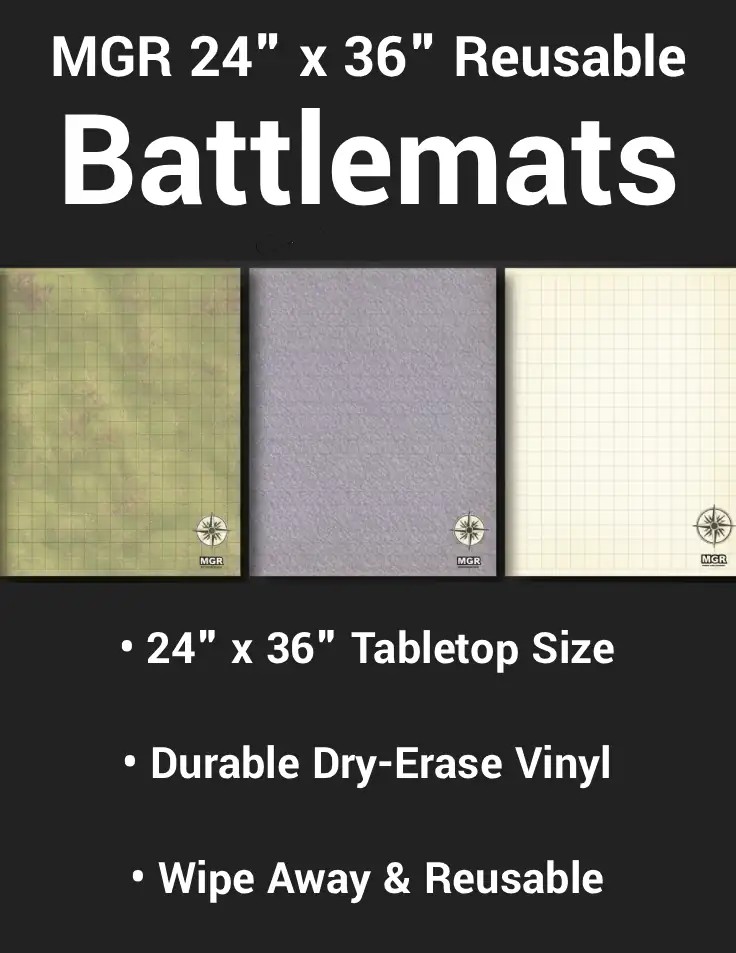 MGR Dry-Erase 24"x36" Battlemat Parchment Design