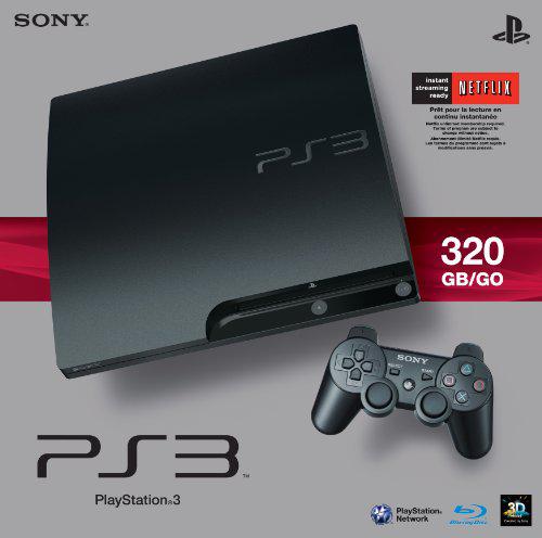 Sony Playstation 3 Slim 320 GB Charcoal Black Console (Preowned Console Only)